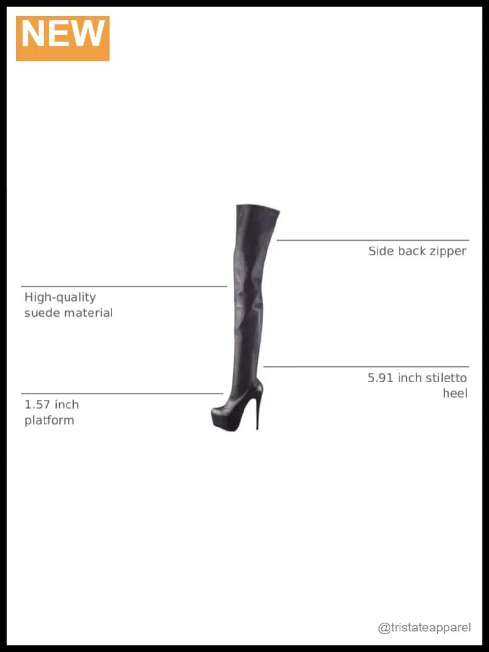 Over the Knee Boots Women Stiletto Heel Platform Suede Leopard Round Toe Zip